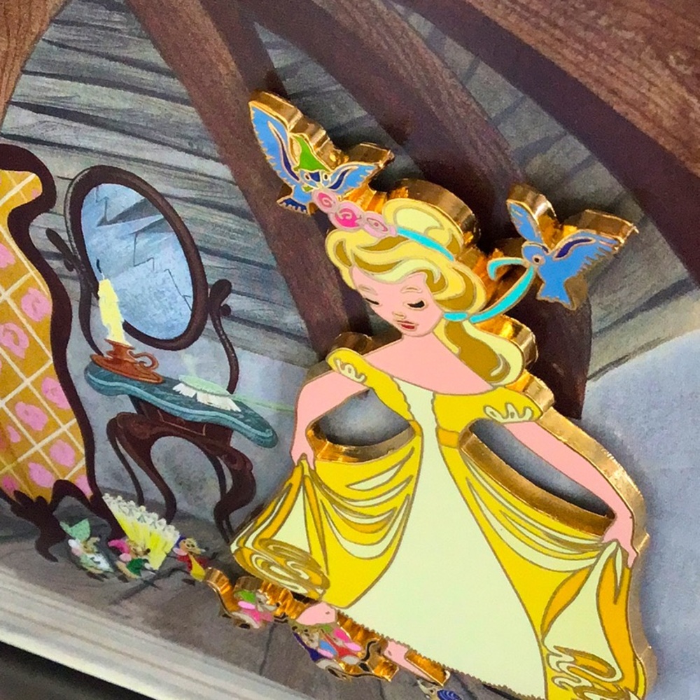 Collectable Disney Pin,  A Dress for Cinderella Jumbo Pin, Storybook